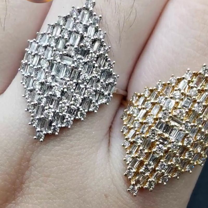 1 Carat Diamond Shaped Earrings - natural diamonds in 18K Japan gold.