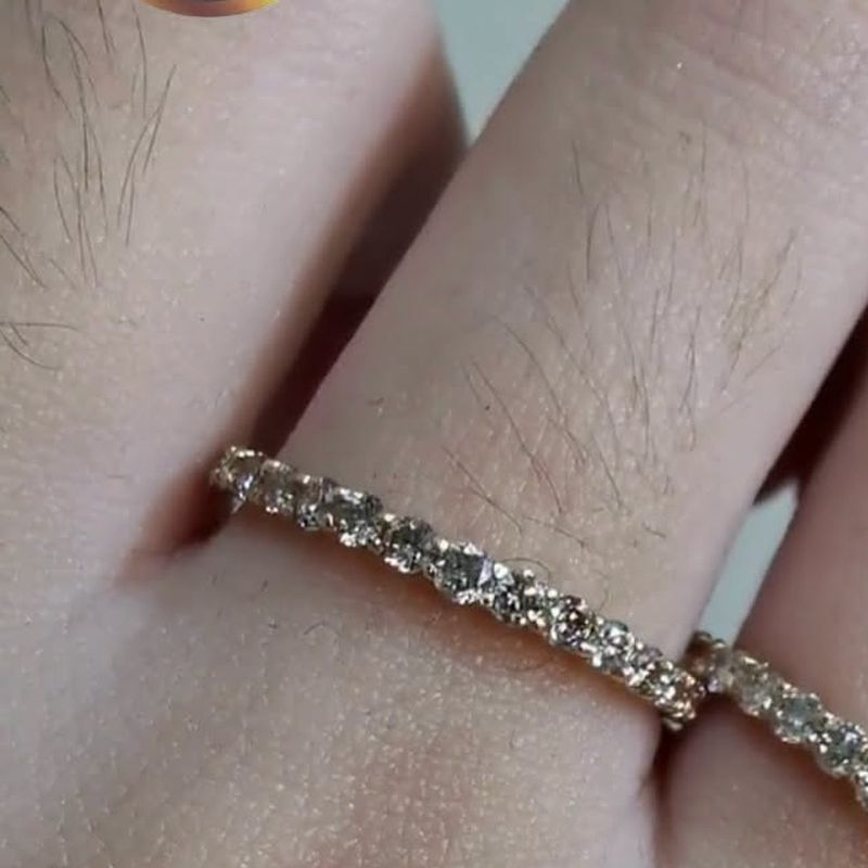 Full Eternity Ring - natural diamonds in 18K Japan gold.