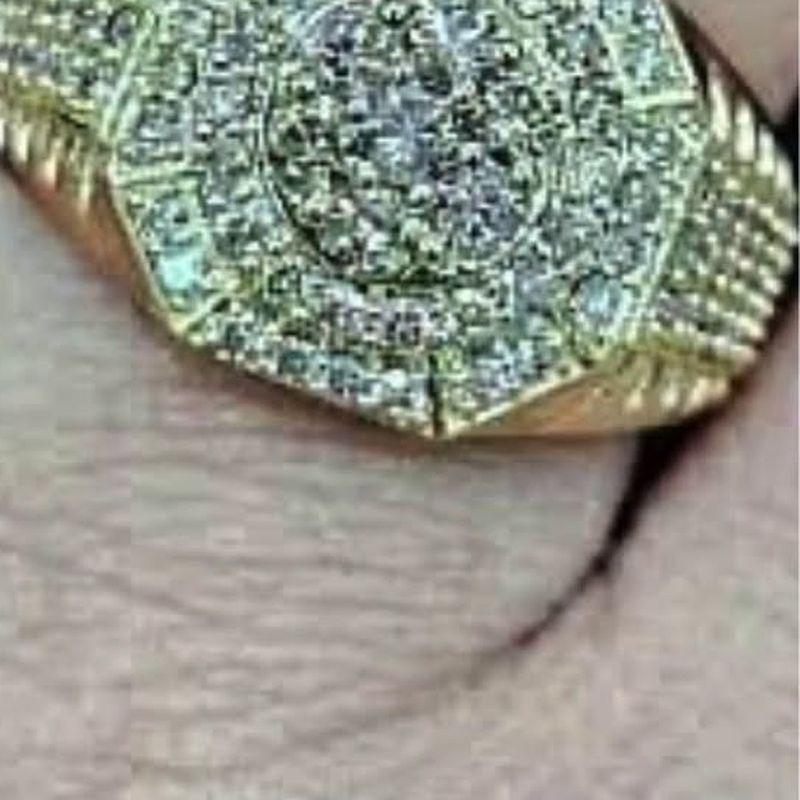 Unisex Power Ring - natural diamonds in 18K Japan gold.